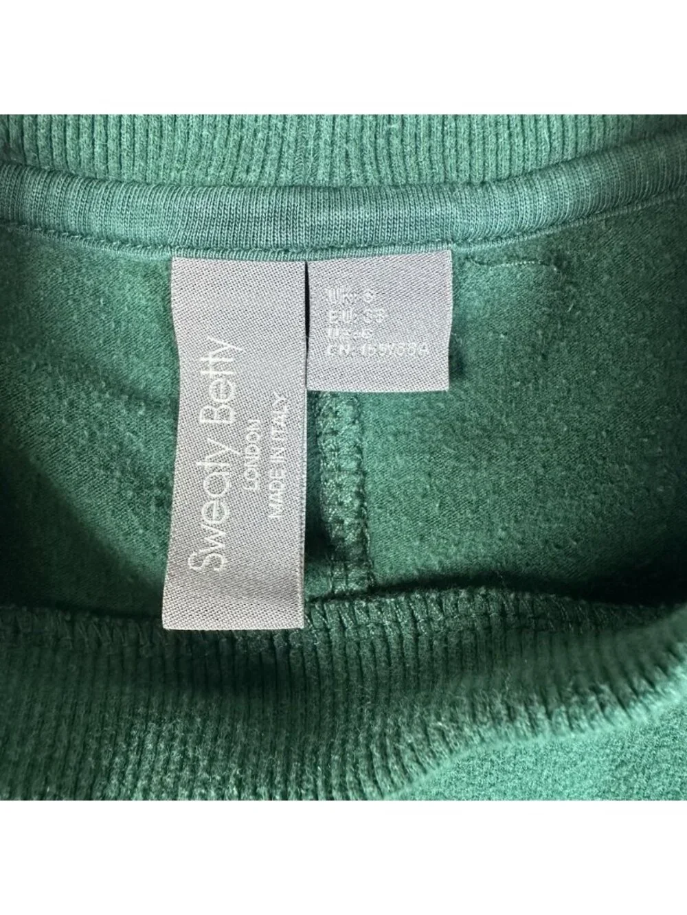 Sweaty Betty Women Green Size 6 Delight Crop Fleece Athleisure Sweatshirt